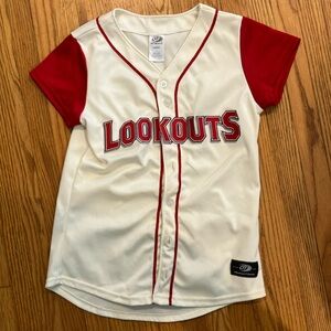 Chattanooga Lookouts Jersey women’s, cream and red, size small